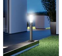 STEINEL Bornes lumineuses LED GL 65 S avec détecteur de mouvement, gris, Aluminium, Moderne