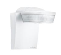 STEiNEL Détecteur de mouvement infrarouge sensIQ blanc, 300°, 20 m Capteur, 2500 W, lumière continue, support mural d'angle, télécommande