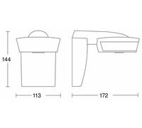 STEINEL Détecteur de mouvement SensIQ KNX passif infrarouge, AP, 059538