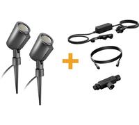 Steinel LED STRAHLER STARTERSET SPOT C 24V 093907 Set de projecteurs de jardin LED 7.8 W Couleur déclairage (ampoule LED): RGBWW
