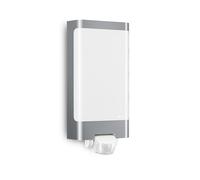 Steinel Éclairage extérieur L 240 LED – inox 7,5 W, blanc chaud, détecteur 180°/10 m – Argent