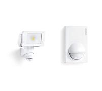 STEiNEL Projecteur LED extérieur LS 150 avec détecteur de mouvement 12 m - Spot mural extérieur blanc & Détecteur de mouvement intérieur et extérieur IS 180-2 - blanc