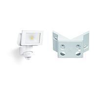 STEiNEL Projecteur LED extérieur LS 150 S avec détecteur de mouvement 12 m - Spot mural extérieur - Luminaire de jardin 14,7 W, blanc & Coin de type EWH 02-Blanc, 5.5 x 10.5 x 5.9 cm