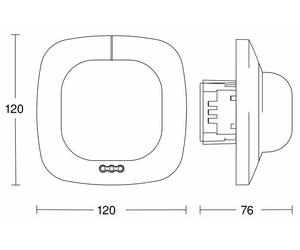 STEINEL ST 349 Bewegungsmelder Passiver Infrarot-Sensor (PIR) Kabellos Zimmerdecke Weiß (000349)