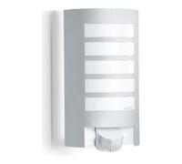Steinel Applique murale extérieure L 12 S – détecteur de mouvement, 60 W, portée de 10 m, argent