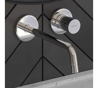Steinkamp : Meuble-lavabo mural, mitigeur à levier unique, comprenant le corps principal, avec régulateur de débit de 5 litres/minute, et une portée de 12,3 cm