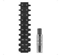 Steinwhale 20mm Ultra-Short Double-Ended Screwdriver Bit Set, Micro Stubby Power Bits with Custom 40mm Magnetic Bit Holder, Premium S2 Steel 1/4" Hex Shank for Tight Spaces & EDC (SAE & Metric Hex)
