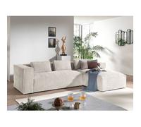 Stella - canapé d'angle droit en velours côtelé - 4 places -style contemporain - Beige