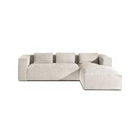 Stella - canapé d'angle droit en velours côtelé - 4 places -style contemporain - Beige