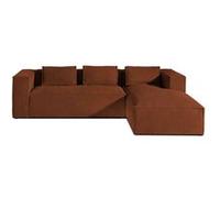 Stella - canapé d'angle droit en velours côtelé - 4 places -style contemporain