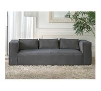 Lisa design canapé droit 3 places - Gris foncé