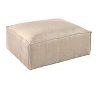 Lisa design - Pouf Stella - velours côtelé, style contemporain - Beige