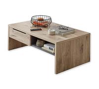 Stella Trading Bellano Table Basse Aspect chêne Viking Graphite - Table Basse Moderne avec tiroirs et étagère pour Votre Salon - 110 x 40 x 65 cm (l x H x P)