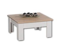 Stella Trading Romance Mini tiroir Aspect mélèze San Remo & Sibiu - Table Basse de Style Maison de Campagne pour Votre Salon, Chêne, Marron, 80 x 40 x 80 cm