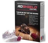 Stelliox 12 Blocs de Poison Appât Tueur de Rats et de Souris à Action Rapide - Intérieur, Extérieur pour Station d'Appât pour Rong