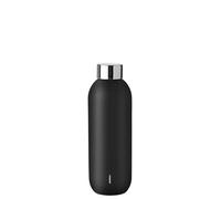 Stelton Bouteille isotherme Keep Cool - Bouteille isotherme à double paroi - Mug isotherme au design moderne pour eau, boissons chaudes et froides, café, thé - 0,6 litre, noir