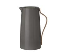 Stelton Pichet à café isotherme Emma – double paroi inox, poignée bois hêtre, 1,2 L – gris