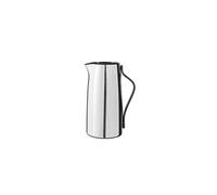 Stelton Emma Verseuse isotherme en acier inoxydable à double paroi isolée avec poignée en bois de hêtre, couvercle Easy-Click - 1,2 l - Finition brillante - Noir