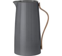 Stelton Pichet à café isotherme Emma – double paroi inox, poignée bois hêtre, 1,2 L – gris