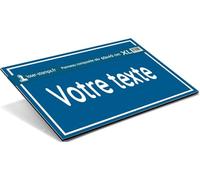 stempel-fabrik - Panneau texte personnalisé - Plaque en aluminium pour terrain & garage privé, chantier, etc. - Composite d'aluminium résistant aux intempéries (600x400x4mm | bleu)