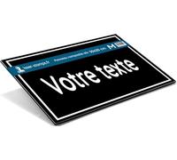 stempel-fabrik - Panneau texte personnalisé - Plaque en aluminium pour terrain & garage privé, chantier, etc. - Composite d'aluminium résistant aux intempéries (300x200x4mm | noir)