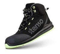 Stenso JETT ANKLE MF S3 Chaussures de Sécurité Hommes Femmes - Bottes de Securite Homme Femme Légères, Respirantes, Étanches, Semelle Antidérapante PU/PU, Composite Casquette, Résistant 200J
