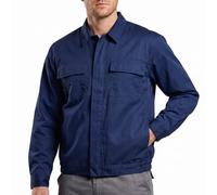 Stenso Pluton Blouson Homme - Veste de Travail Homme Classique avec Deux Poches Poitrine à Rabat, Fermeture Éclair, Taille Élastique, Poignets avec Fermeture à Bouton