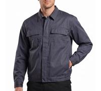 Stenso Pluton Blouson Homme - Veste de Travail Homme Classique avec Deux Poches Poitrine à Rabat, Fermeture Éclair, Taille Élastique, Poignets avec Fermeture à Bouton