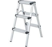 STEP Marchepied double pliable en aluminium 3 marches