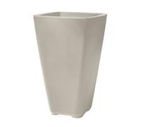 Step2 Bridgeview - Pot De Fleur Grand - Béton | 42,8 X 42,8 X 66 Cm - Jardinière Balcon Léger Et Facile À Déplacer - Plastique Rotomoulé