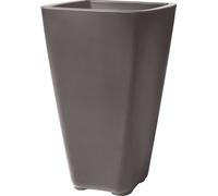 Step2 Bridgeview - Pot De Fleur Grand - Cèdre Foncé | 42,8 X 42,8 X 66 Cm - Jardinière Balcon Léger Et Facile À Déplacer - Plastique Rotomoulé