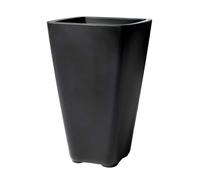 Step2 Bridgeview - Pot De Fleur Grand - Onyx Noir | 42,8 X 42,8 X 66 Cm - Jardinière Balcon Léger Et Facile À Déplacer - Plastique Rotomoulé