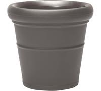Step2 Claremont | Pot De Fleur - Cèdre Foncé | 48,3. X 48,3. X 45,7 Cm | Jardinière Balcon Léger Et Facile À Déplacer - Plastique Rotomoulé