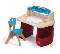 Step2 Bureau pour enfants Grand bureau créatif – chaise enfant, espace de rangement en plastique