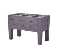 Step2 Lakewood | Jardinière Sur Pieds | Carré Potager Sur Pied - Cèdre Foncé - Plastique Rotomoulé - 49,5 X 99,1 X 66 Cm - Carré Potager Surélevé