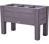 Step2 Lakewood | Jardinière Sur Pieds | Carré Potager Sur Pied - Cèdre Foncé - Plastique Rotomoulé - 49,5 X 99,1 X 66 Cm - Carré Potager Surélevé