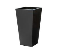 Step2 Tremont Pot De Fleur - Carré Et Grand - Onyx Noir | Jardinière Balcon Léger Et Facile À Déplacer - Plastique Rotomoulé - 38,1 X 38,1 X 71,1 Cm