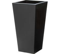 Step2 Tremont Pot De Fleur - Carré Et Grand - Onyx Noir | Jardinière Balcon Léger Et Facile À Déplacer - Plastique Rotomoulé - 38,1 X 38,1 X 71,1 Cm