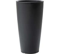Step2 Tremont Pot De Fleur - Rond Et Grand - Onyx Noir | 38,1 X 38,1 X 71,1 Cm | Jardinière Balcon Léger Et Facile À Déplacer - Plastique Rotomoulé