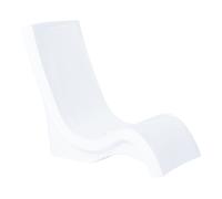 Step2 Vero Chaise De Piscine En Plastique Blanche | Transat Avec Base Lestable Et Plastique Uv20 - Pour Pofondité D'Eau 22,9 Cm Maximum | Bain De Soleil D'Extérieur/De Jardin
