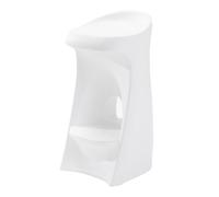 Step2 Vero Tabouret De Piscine En Plastique Blanc | Tabouret Pour L'Eau Avec Repose-Pieds, Pied Lestable Et Plastique Uv20 - Hauteur D'Assise 76,2 Cm | Pour L'Extérieur/Le Jardin