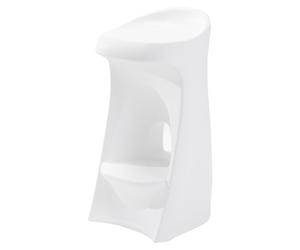 Step2 Vero Tabouret De Piscine En Plastique Blanc | Tabouret Pour L'Eau Avec Repose-Pieds, Pied Lestable Et Plastique Uv20 - Hauteur D'Assise 76,2 Cm