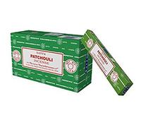 Sterling Effectz Lot de 3 paquets de bâtons d'encens Patchouli Satya Nag Champa 15 g avec badge souvenir