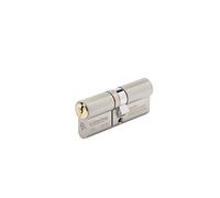 Sterling TS007 BS3 Cylindre de porte européen 3 étoiles approuvé par la police sécurisée, double finition laiton et nickel satiné, 40 mm intérieur 50 mm extérieur (90 mm au total)