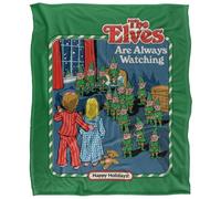Steven Rhodes The Elves are Always Watching Plaid Ultra Doux au Toucher Soyeux - 152 x 127 cm