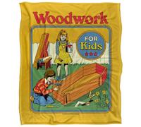 Steven Rhodes Woodwork for Kids Plaid Ultra Doux au Toucher Soyeux - 152 x 127 cm