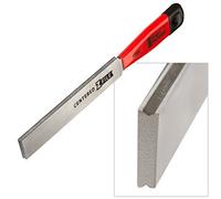 StewMac Z-File Centered V, lime diamantée à couronner, grain 300 | Double arête diamantée inclinée pour maillechort et inox; forme les deux flancs en une passe contrôlée et régulière.
