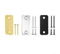 StFor Lot de 2 plaques de remplissage de trous de porte en acier indolore pour couvrir les pênes adlocks inutilisés et les loquets sur les portes intérieures et extérieures (noir)