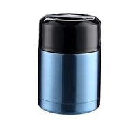 Stgfyxgs Contenant Alimentaire Isotherme avec Double Paroi pour Soupe Boîte à Repas Flacon Antifuite en Acier Inoxydable sous Vide Convient Au, Bleu 800ml