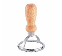 Stgfyxgs Emporte-pièce Cookie Cutter Presse à Raviolis Découpe Pâte Outil à Dumplings Bords Cannelés Étanchéité Rapide Zinc et Bois Adapté aux Débutants en, Grand Rond